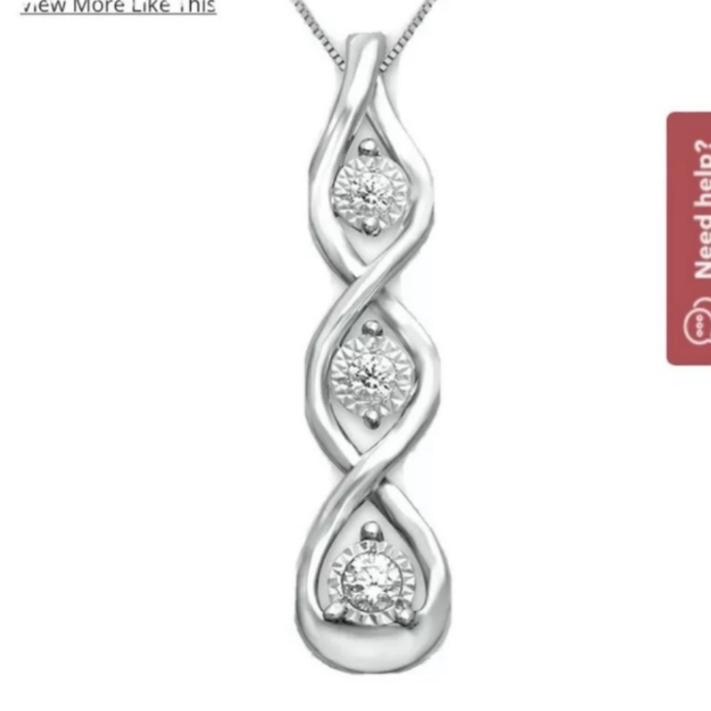 Kay Jewelers Diamond Necklace 1/20 ct tw Round-cut Sterling silver